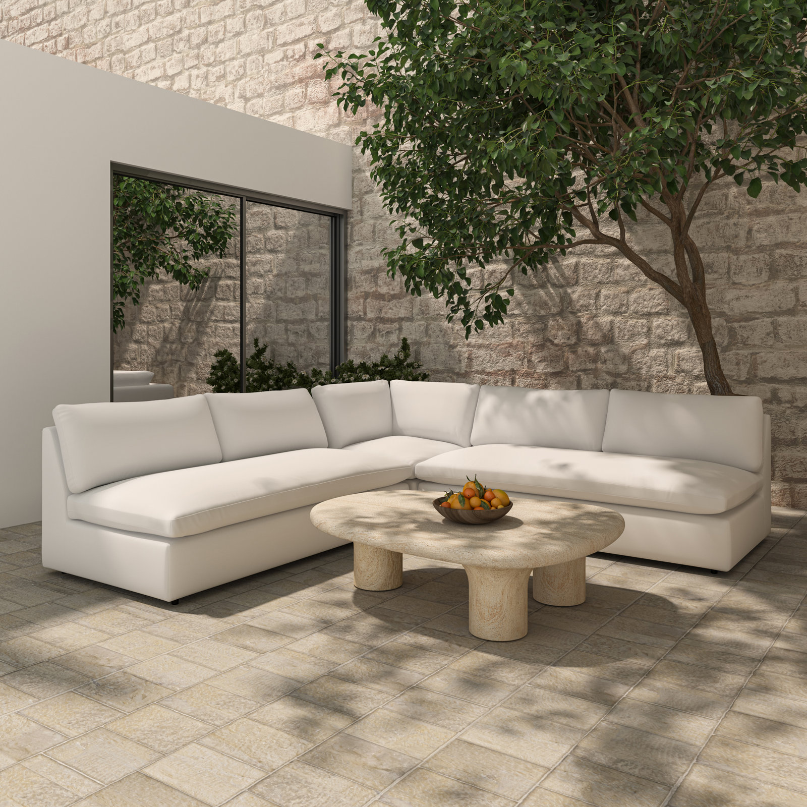 Wilkie Outdoor Corner, White