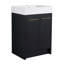 Meuble-lavabo autoportant de 24 po avec lavabo en résine et porte à fermeture douce