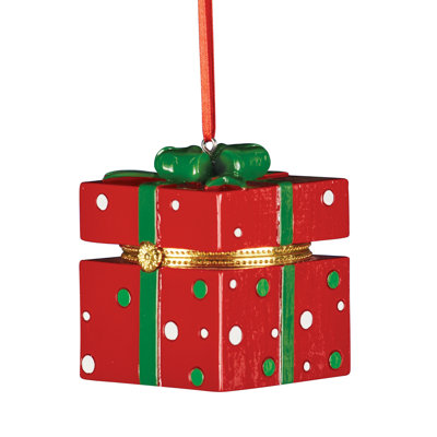 Ornement en forme de cadeau des fêtes