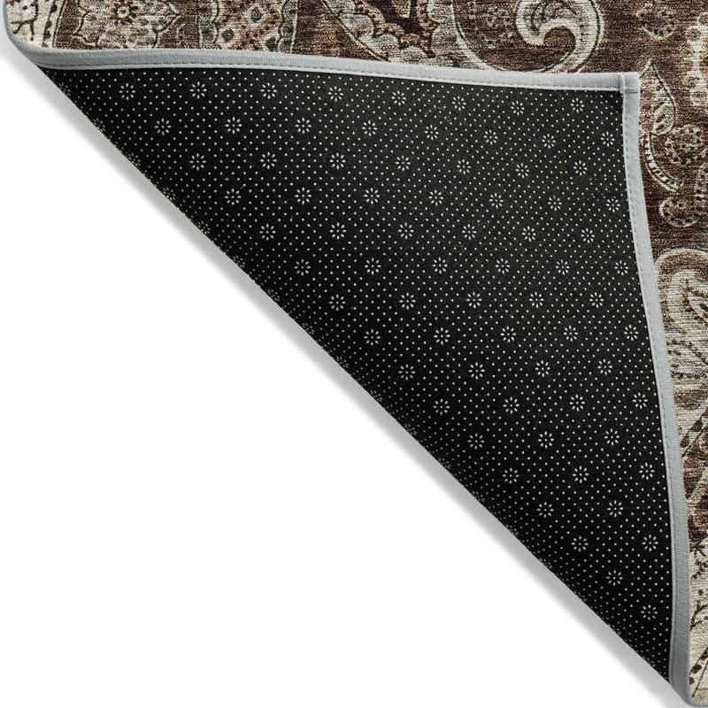 Chantille Red and Brown Washable Synthetic Area Rug 9' x 12'
