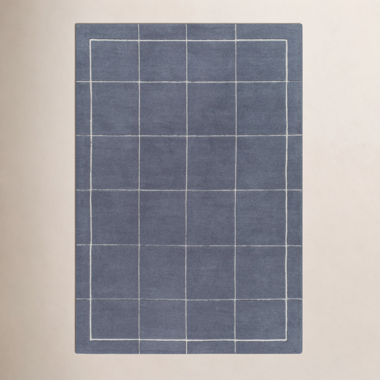 Mallory Hand-Tufted Blue Geometric Rug, Rectangle 4' x 6'