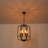 Black Cage Chandelier 6-Light, Matte Black Industrial Pendant Light, Adjustable 33"-89" Height, Modern Farmhouse Lighting for Dining Room Kitchen Island, ETL Listed