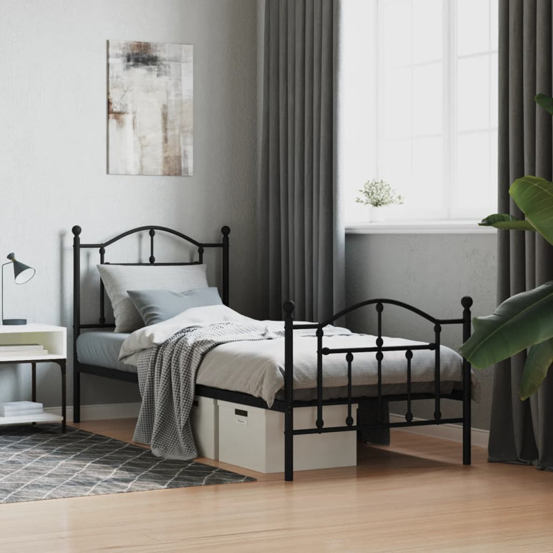 Anadolu Bed, Black, European Single (90 x 200cm)