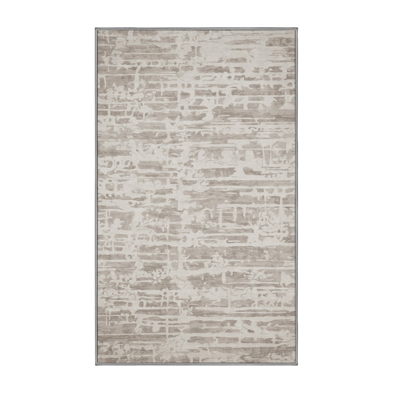 Tapis gris lavable à la machine, Rectangle 8 pi x 12 pi