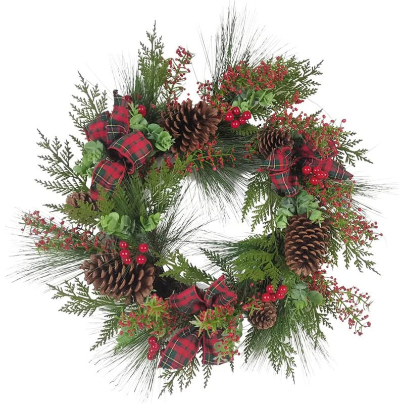 Faux Plastic 24'' Wreath