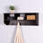 Coat Rack With 4 Dual Hooks And Panel Storage Wall Mounted Shelf Work