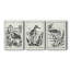 Linocut Style Seabird I - Toile tendue sur mesure avec châssis - 3 pièces-1077549194
