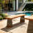 Patio Wood Bench-778158953