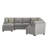 Anousheh 5-Piece Transitional Sectional Sofa in Dove Gray