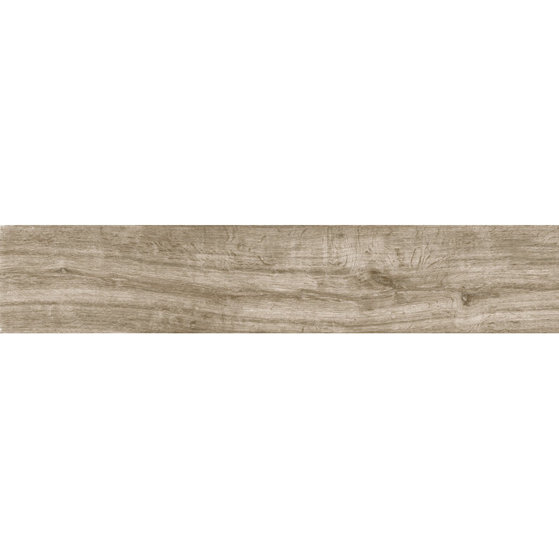 Wild 9" x 48" Porcelain Wood Look Wall & Floor Tile, Brown
