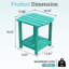 Table de bout d'extérieur en PEHD Adirondack-1482439234