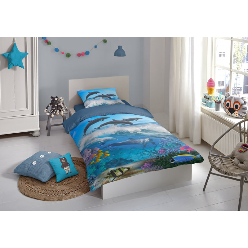 Andre Graphic Print & Text Duvet Cover Set with Pillowcases