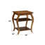 Table d'appoint en noyer - 2 tablettes et pieds carrés en noyer