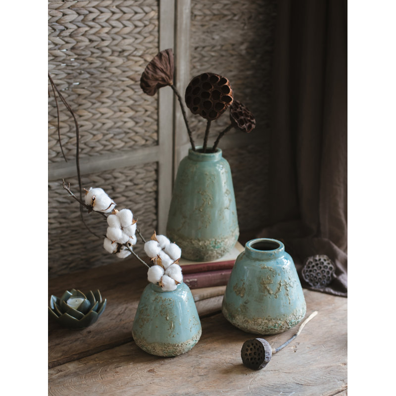 Jo Handmade Ceramic Table Vase, 7" H x 7" W x 7" D