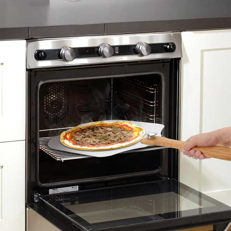 FixtureDisplays Stainless Steel 14'' Pizza Peel