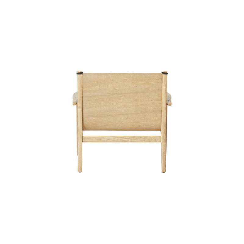 Ren Armchair, Omega Black Leather/Natural Oak