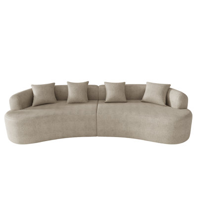 130'' Curved Sofa Compression Foam Couch