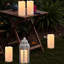 Indoor/Outdoor Waterproof Flameless Candles: Flickering White LED Pillar, Battery-Operated, Pack of 4, 3" H4”-8” for Lanterns