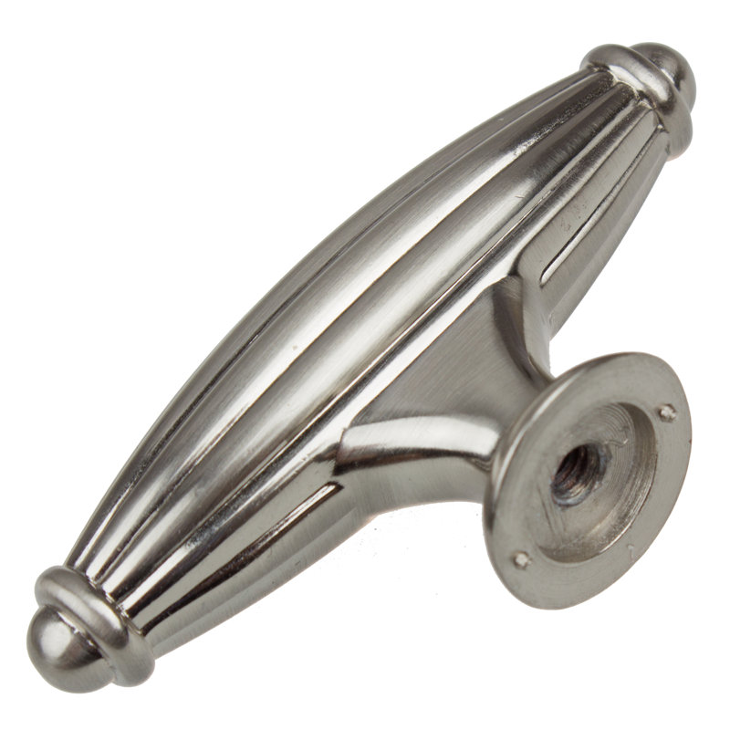 Poignée fantaisie 2 1/2 "Rugby, Nickel satiné, 10