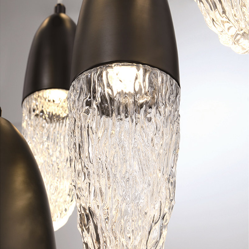 Écrou 12 light Chandelier, Black