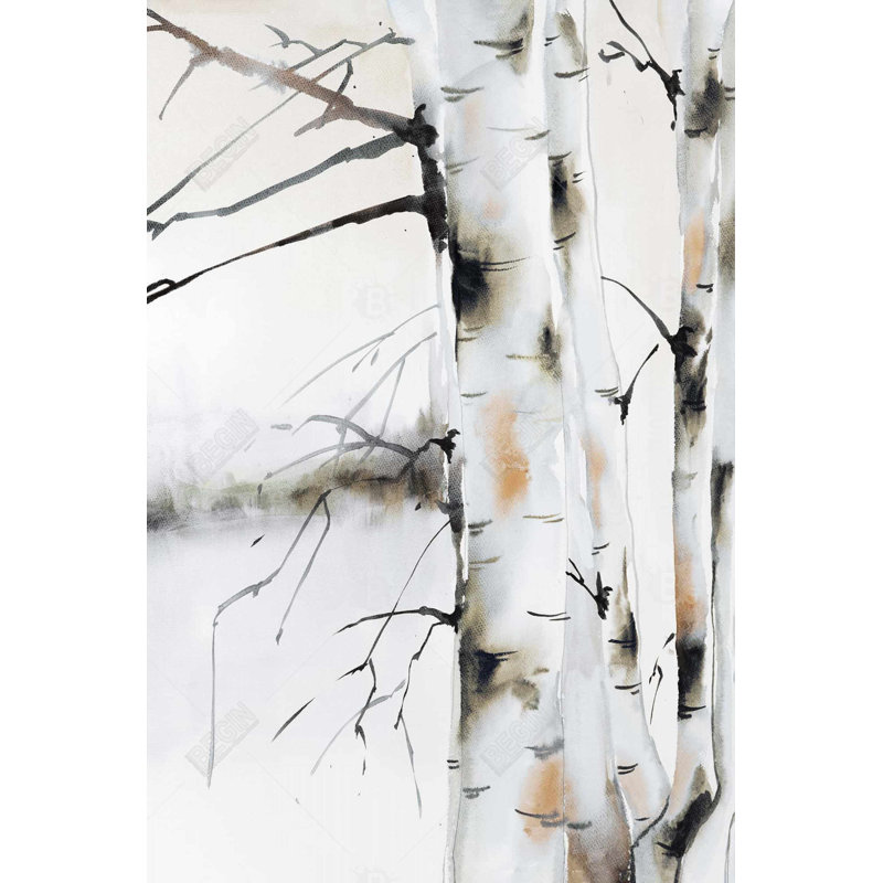 «Winter Birches» sur toile