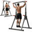 Tour électrique autoportante pliable avec barre de traction - station de trempage multifonctionnelle, équipement de mise en forme pour la musculation à hauteur réglable à 6 niveaux pour la gymnastique à domicile, capacité maximale de 440 lb