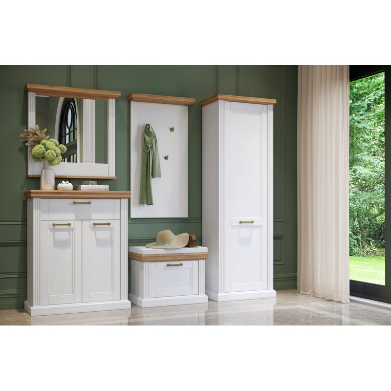 Commode décorative 20 tiroirs de 20,18 po de hauteur, Blanc