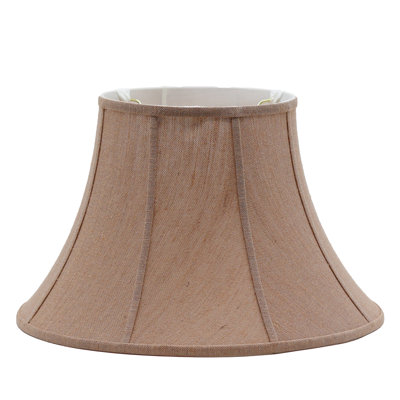 Burlap Bell Shade With Washer Fitter In Natural