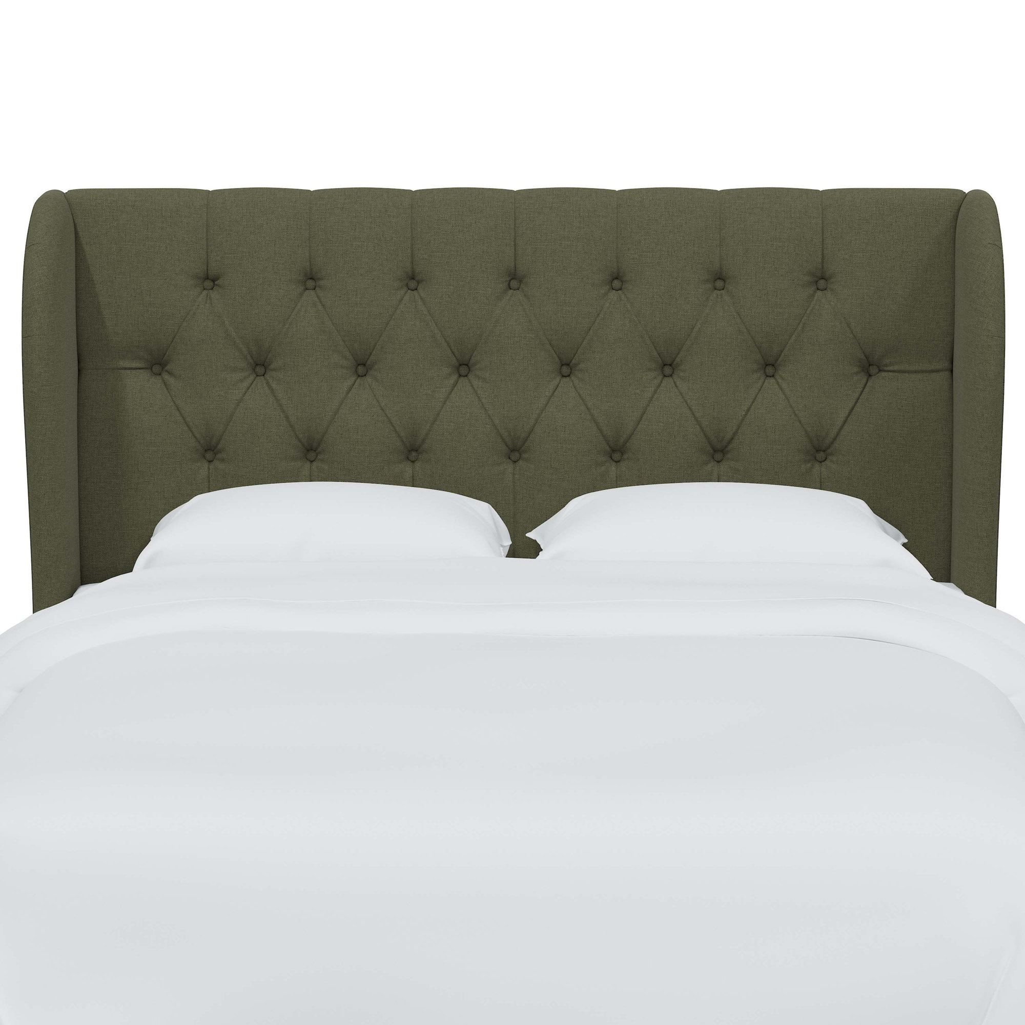 Tomey Upholstered Headboard, Full, Zuma Laurel Textured Linen