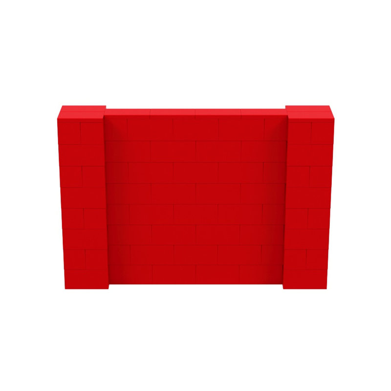 Ensemble mural 4 pi de hauteur Everblock, Rouge, 72"