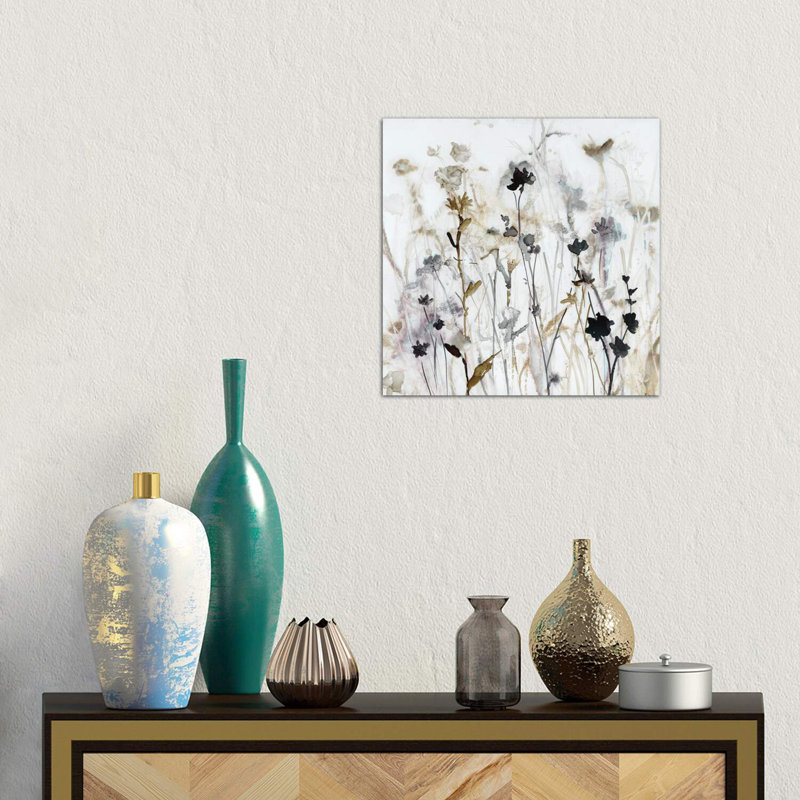 «Wildflower Mist I» par Carol Robinson, reproduction d'art, H 18 po x l 18 po x P 1,5 po, Toile tendue