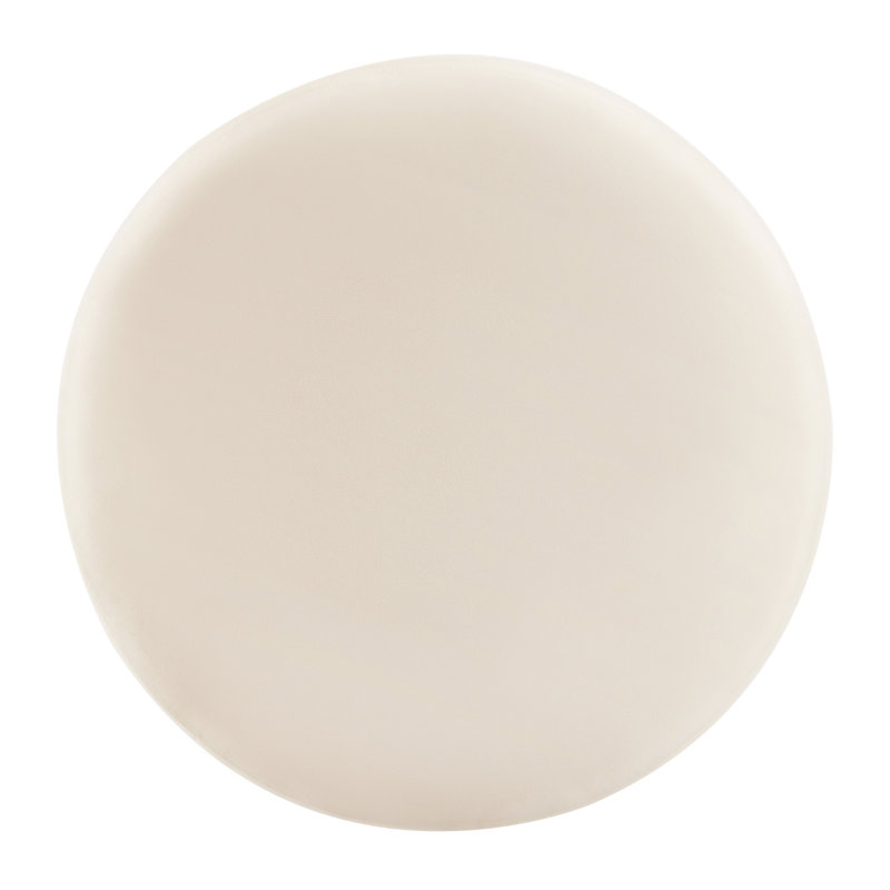 Modern Elegant Cream Velvet Side Table , 30.67"X30.67"X15.59", Foam Versatile For Decor, 30X30x16, Filled, Adds Style, Cream