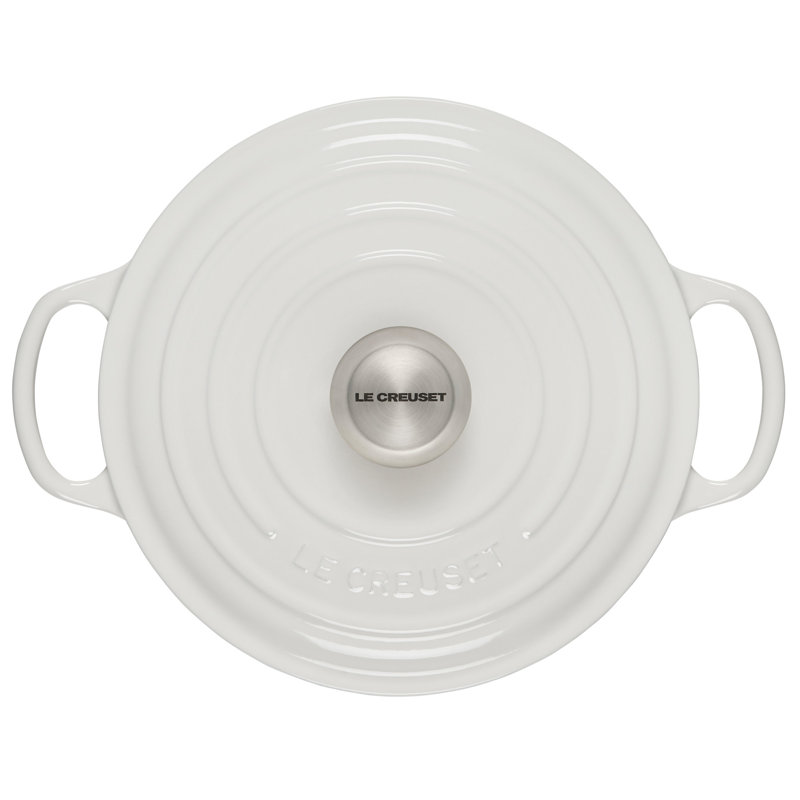 Le Creuset Signature Enameled Cast Iron 3.5 Qt Round Sauteuse with Lid, White
