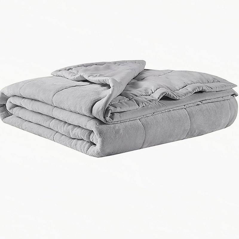 Couverture réversible en duvet HeiQ Smart, Gris, Lit simple