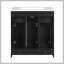 Meuble-lavabo de 30 po avec lavabo encastré et tiroirs, surface peinte, portes à fermeture en douceur, armoire de salle de bain avec tiroir basculant-1398532812