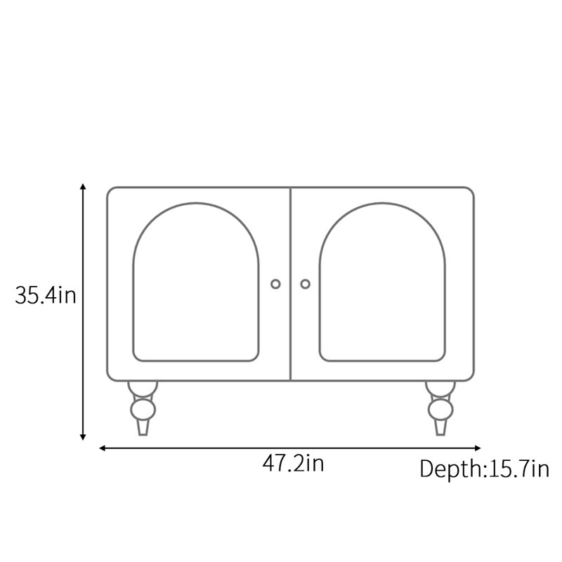 Armoire de salle à manger rétro minimaliste française