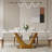 71'' Modern Rectangle Dining Table, Marble Kitchen Table with Gold Stainless Steel Base