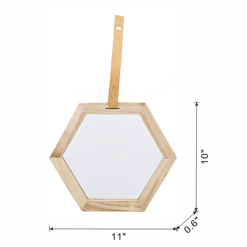 Miroir hexagonal Harlan, 2 pièces, 11 x 10 po