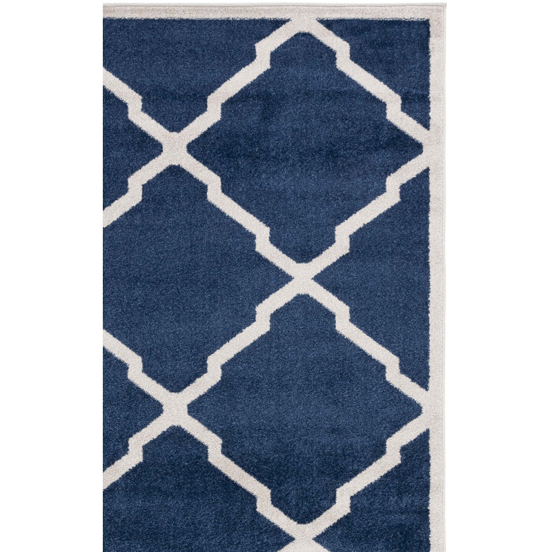 Tapis bleu marine / beige Ammundsen, Rectangle 4 pi x 6 pi