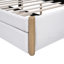 Lit plateforme tapissier avec pieds de soutien en bois et lit gigogne Aevah-67982428-67982426