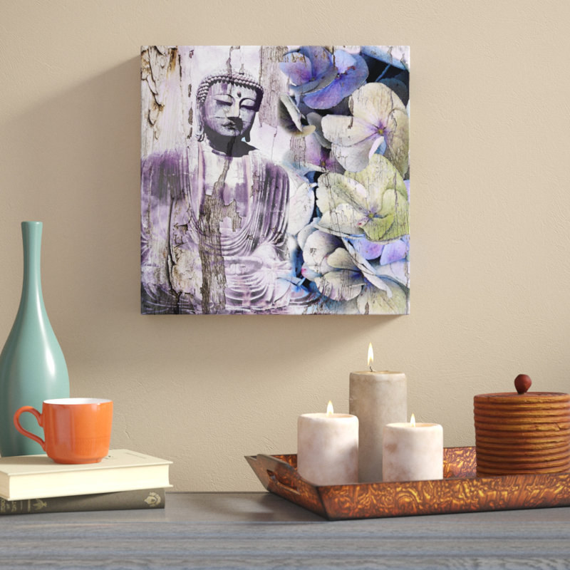 « intemporelle bouddha iii », impression sur toile tendue, H 14 po x l 14 po x P 2 po