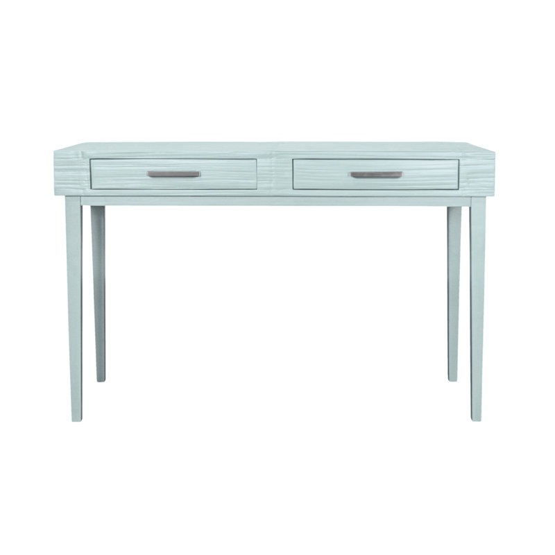 Andros Solid Wood Writing Desk, Light Blue