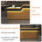 Wine Bar Cabinet with Open Storage, Lockable Drawers, and Hanging Wine Glass Rack – No Assembly Required-112478517