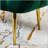 Sira Velvet Button Tufted Bench with Gold Metal Legs, Green