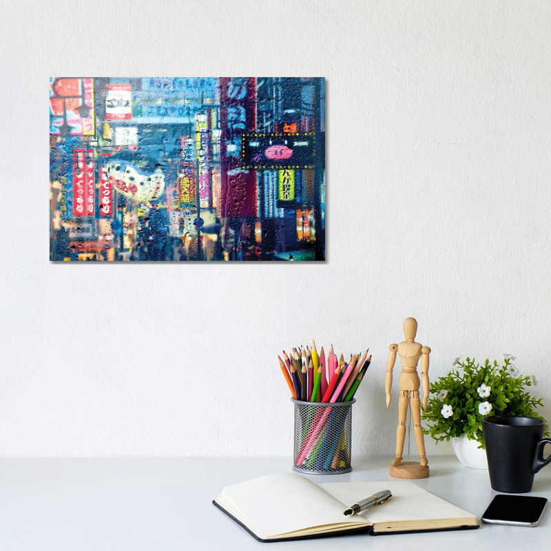 Behind the Window - Osaka 1 Piece Wrapped Canvas Wall Art, 20.32 cm H x 30.48 cm W