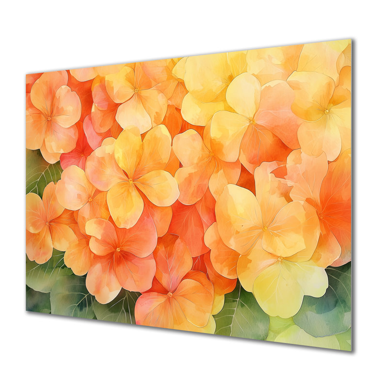 Éternelle sérénade d'hortensia II - art mural floral en métal, hortensia, 30" H x 40" W x 0.84" D