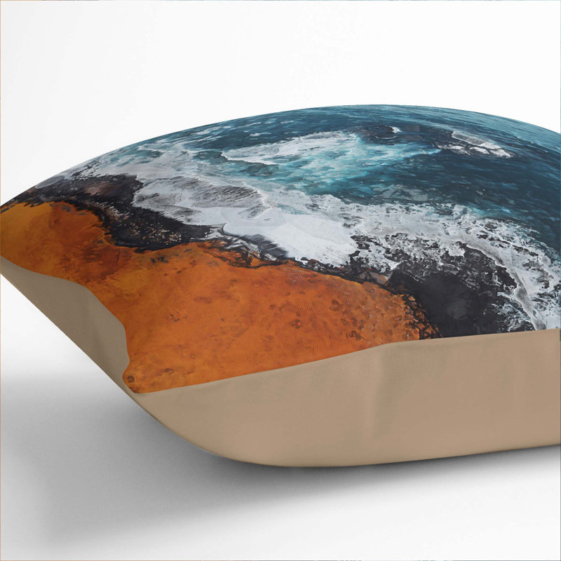 Square Throw Cushion, Stone, 55cm H x 55cm W x 20cm D