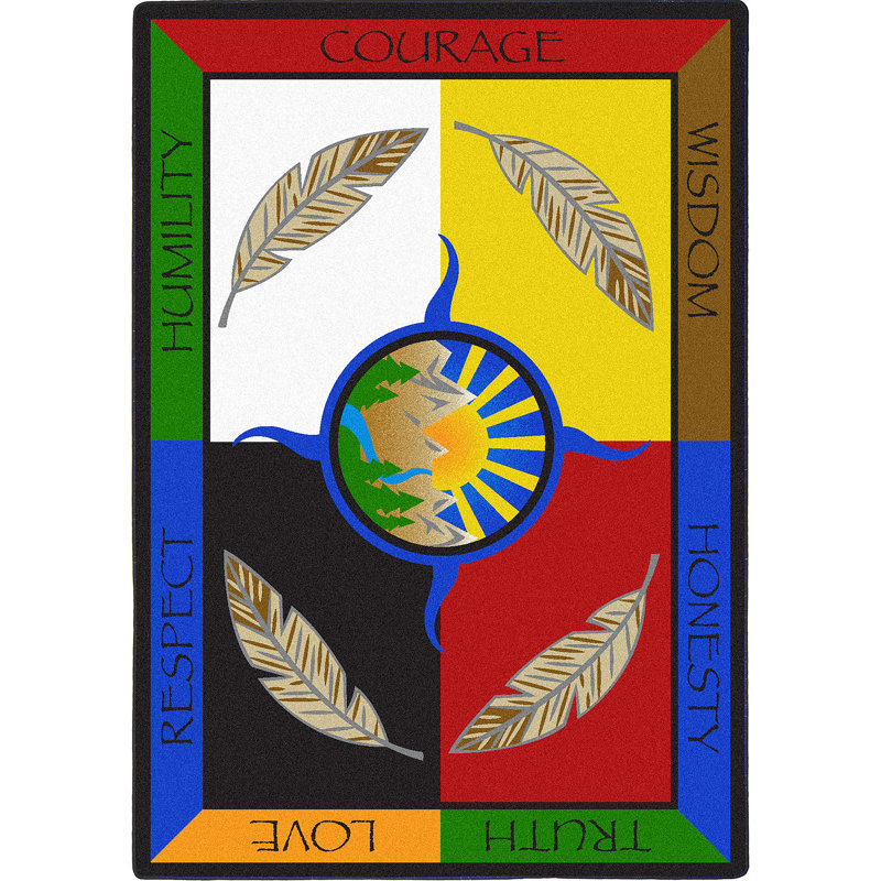 Tapis Traditional Teachings par Joy Carpets, Rectangle 5 pi 4 po x 7 pi 8 po