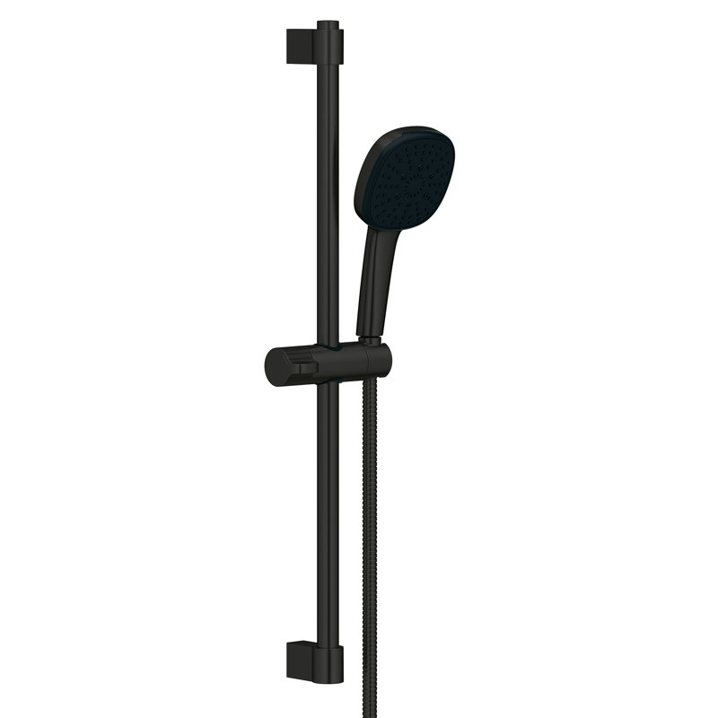 Tempesta 110 Square 24in Shower Rail Set, 3-Spray, Matte Black