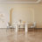 62.99" Modern Rectangle Cream White Dining Table Set with 4 Chairs for Kitchen, Bar, Living Room-418289498-423033015